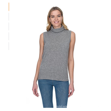 Topper de lantejoulas sem mangas de cashmere 100% PK18A71HX feminino